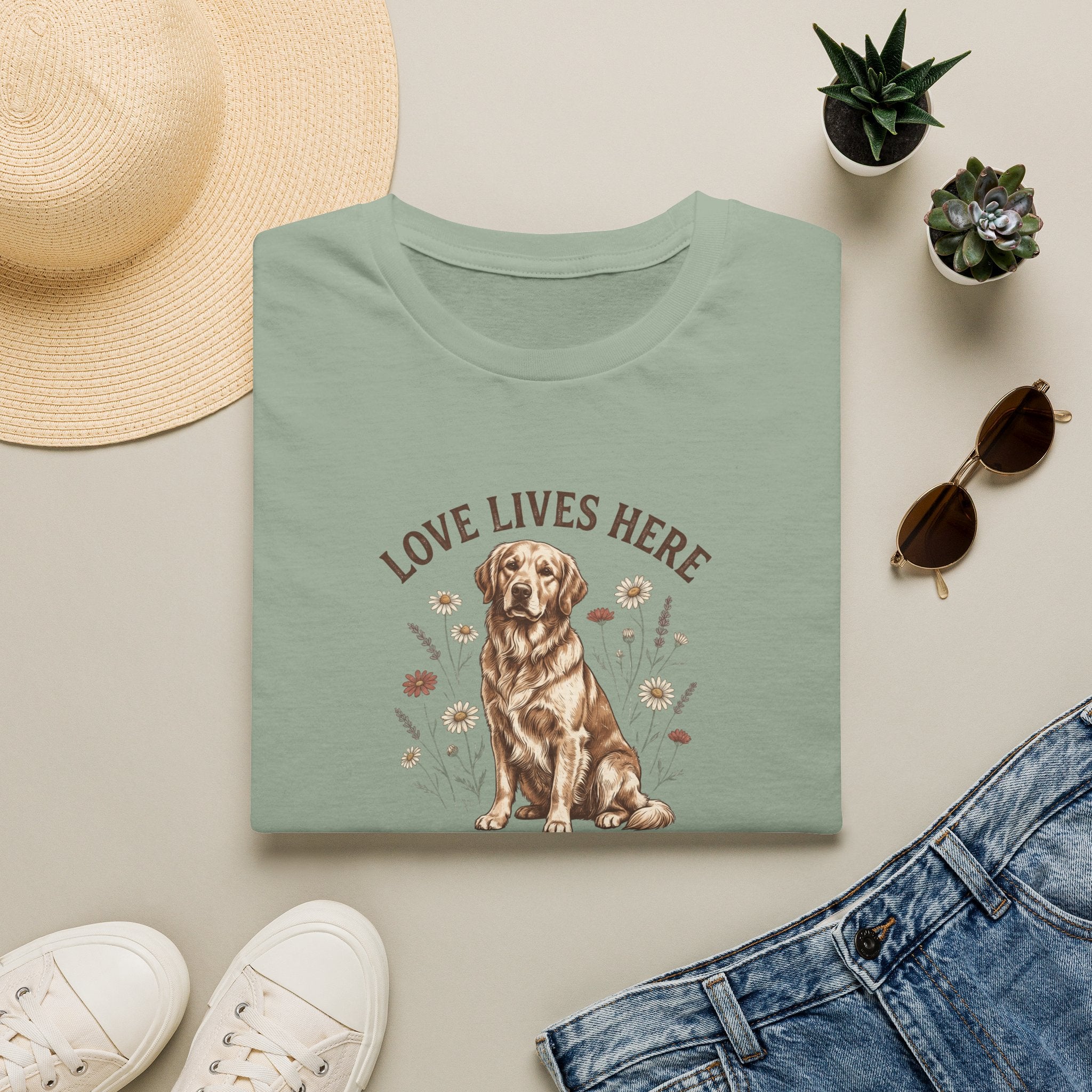 Love and Golden Hair Lives Here T-Shirt
