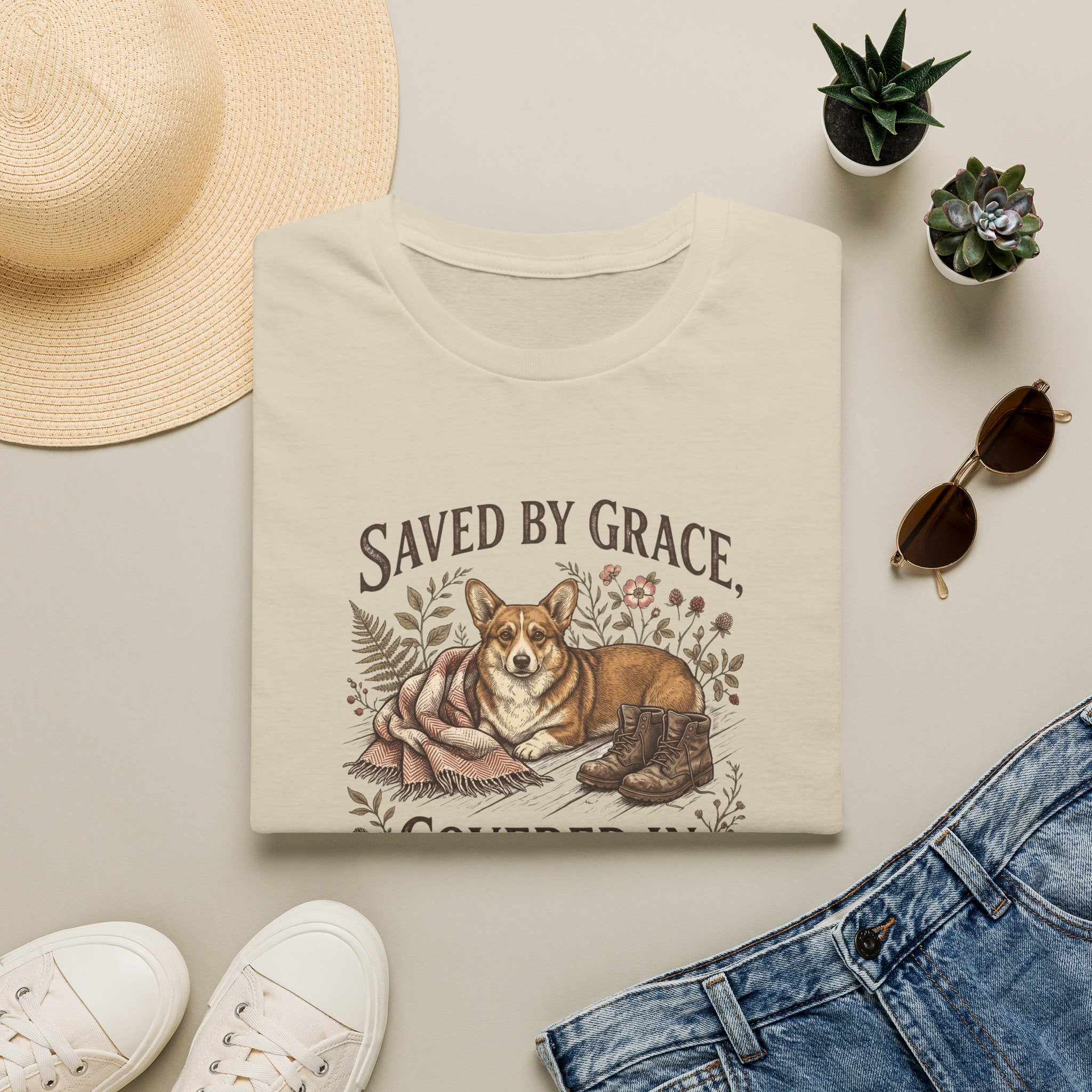 By Grace, Covered in Corgi Hair T-Shirt