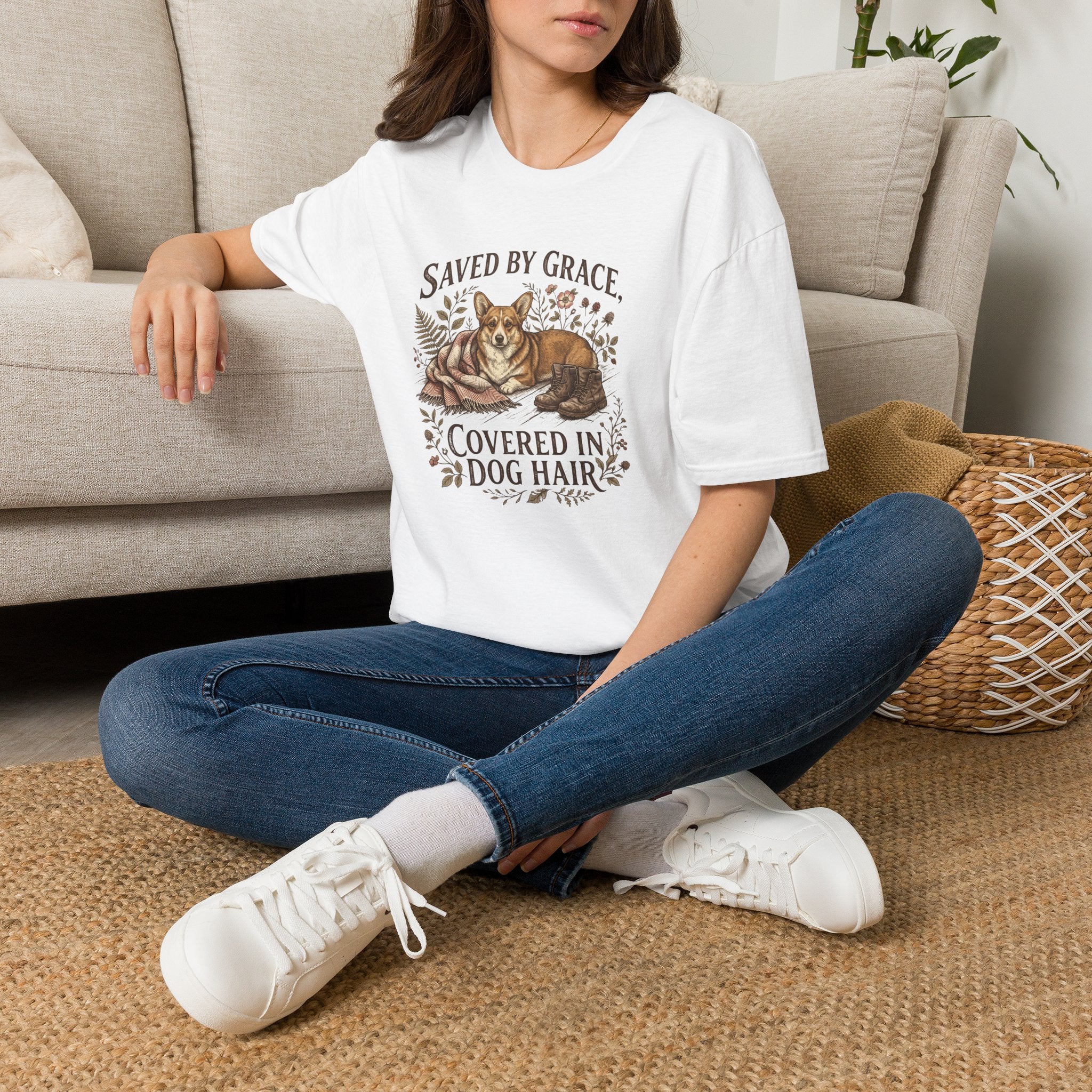 By Grace, Covered in Corgi Hair T-Shirt