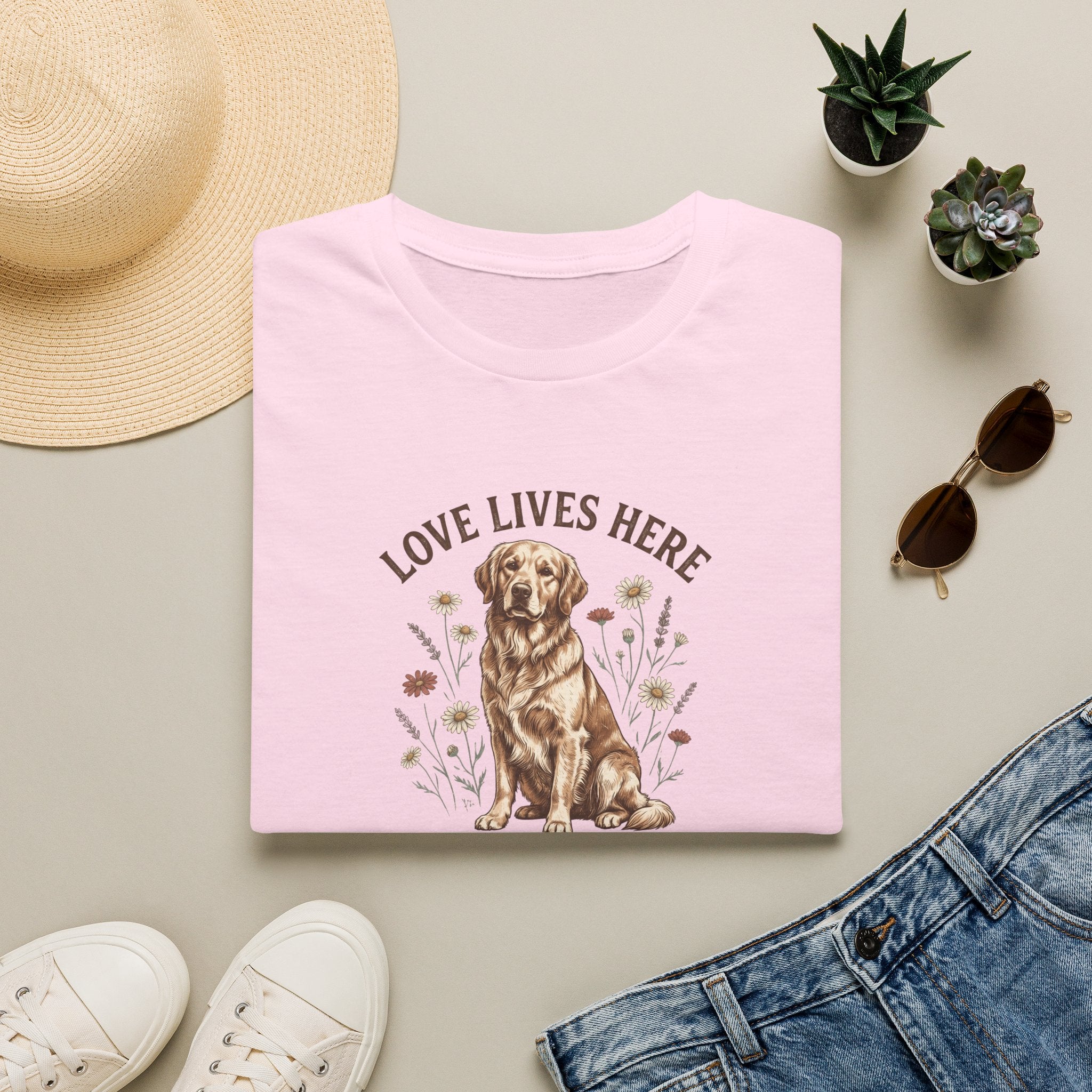 Love and Golden Hair Lives Here T-Shirt