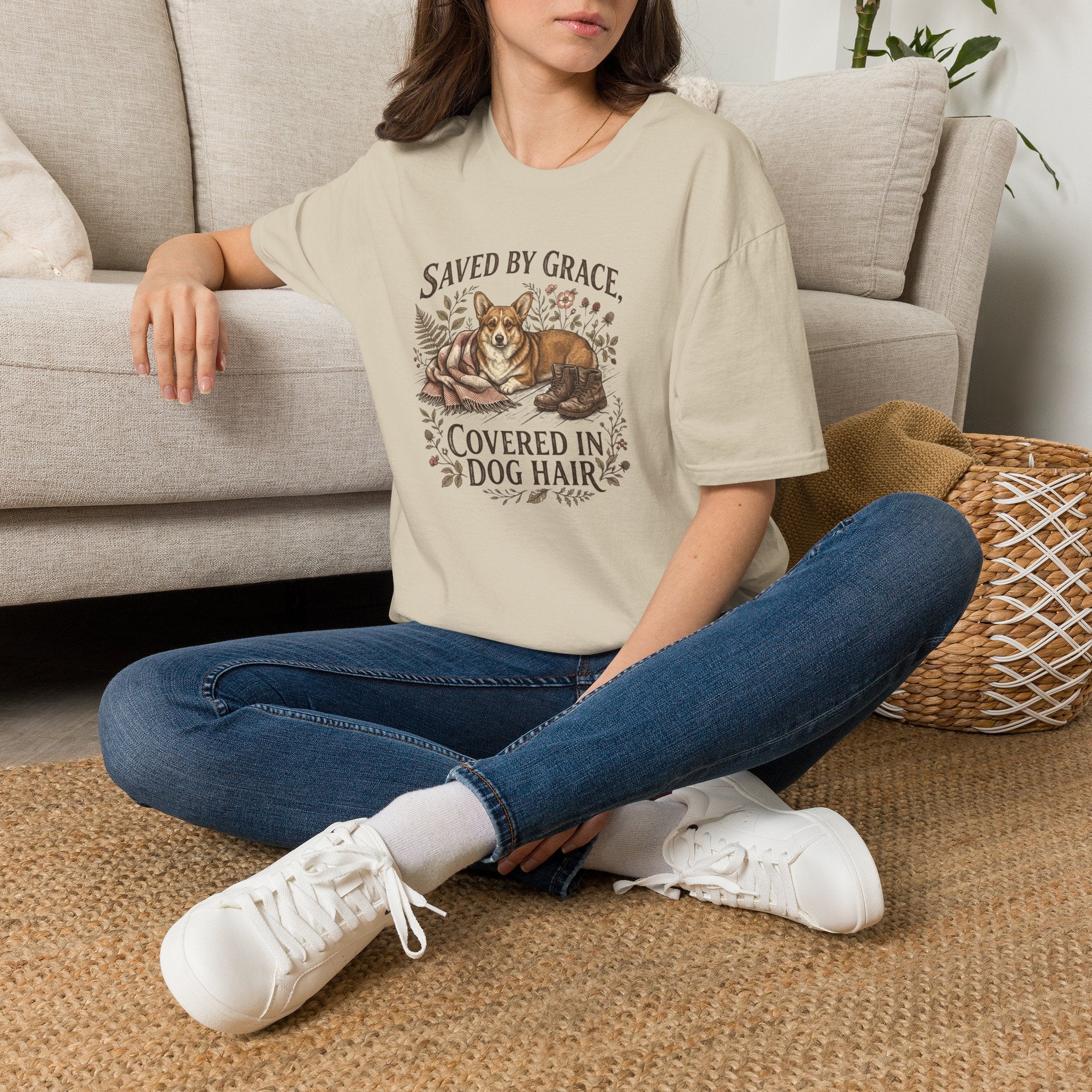 By Grace, Covered in Corgi Hair T-Shirt