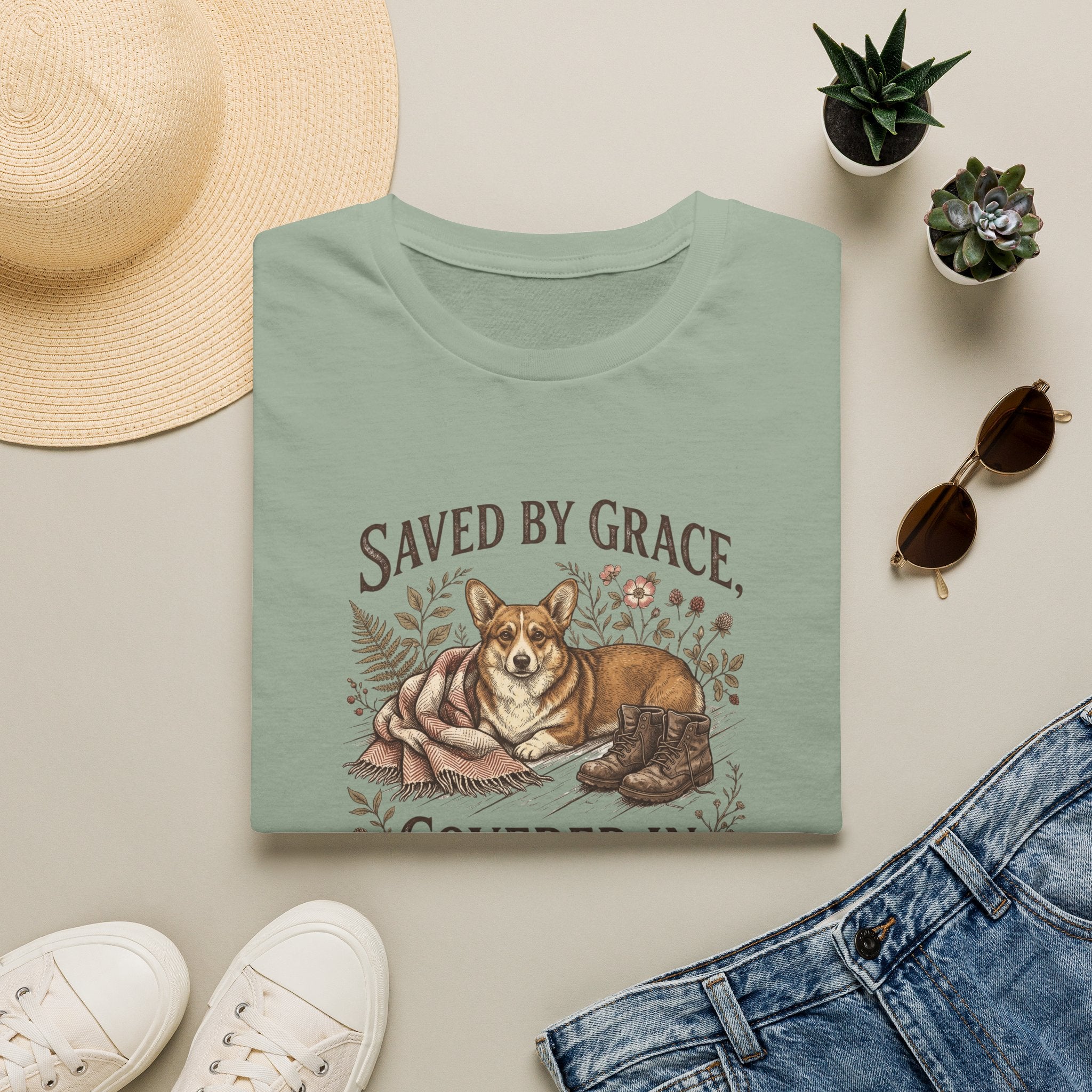 By Grace, Covered in Corgi Hair T-Shirt