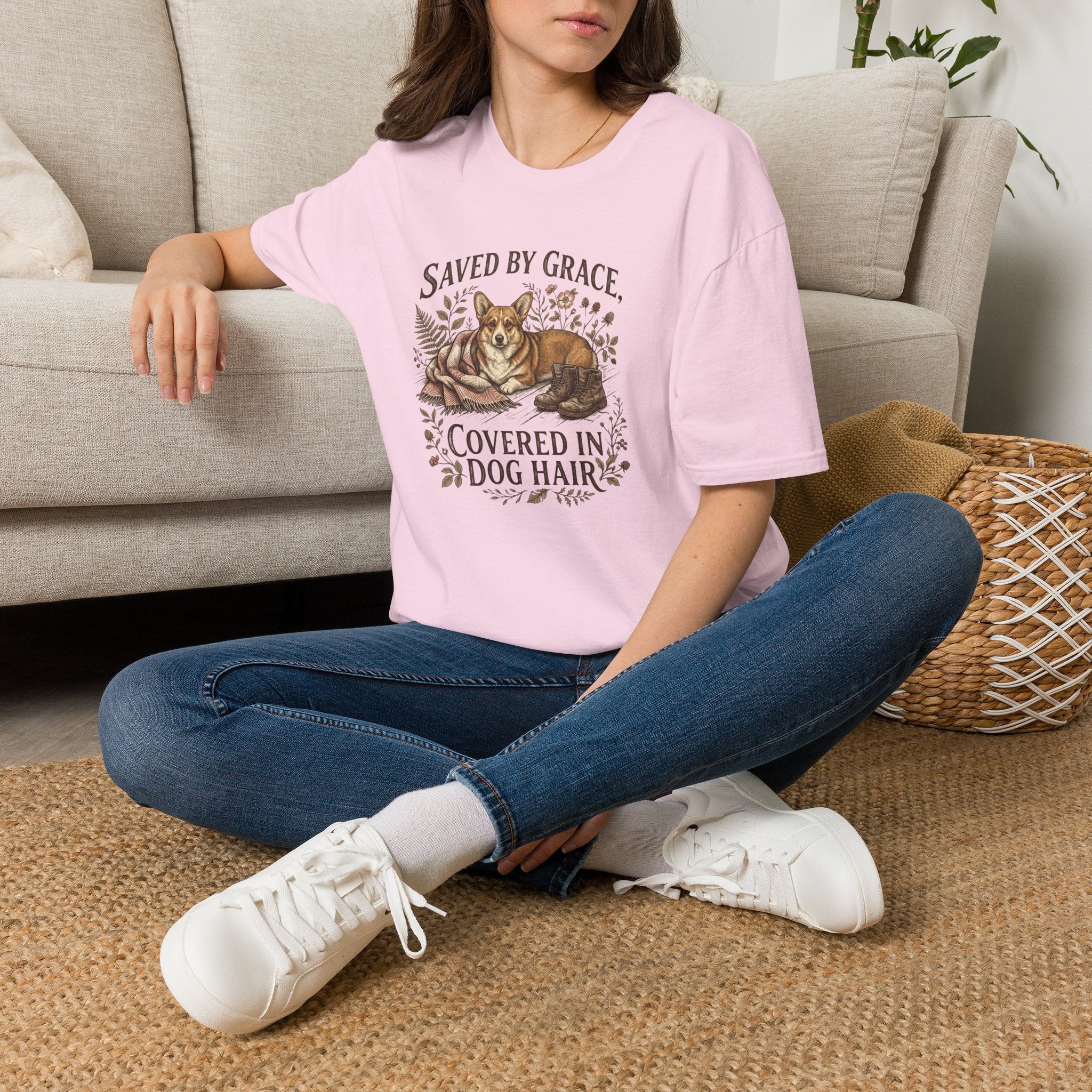 By Grace, Covered in Corgi Hair T-Shirt