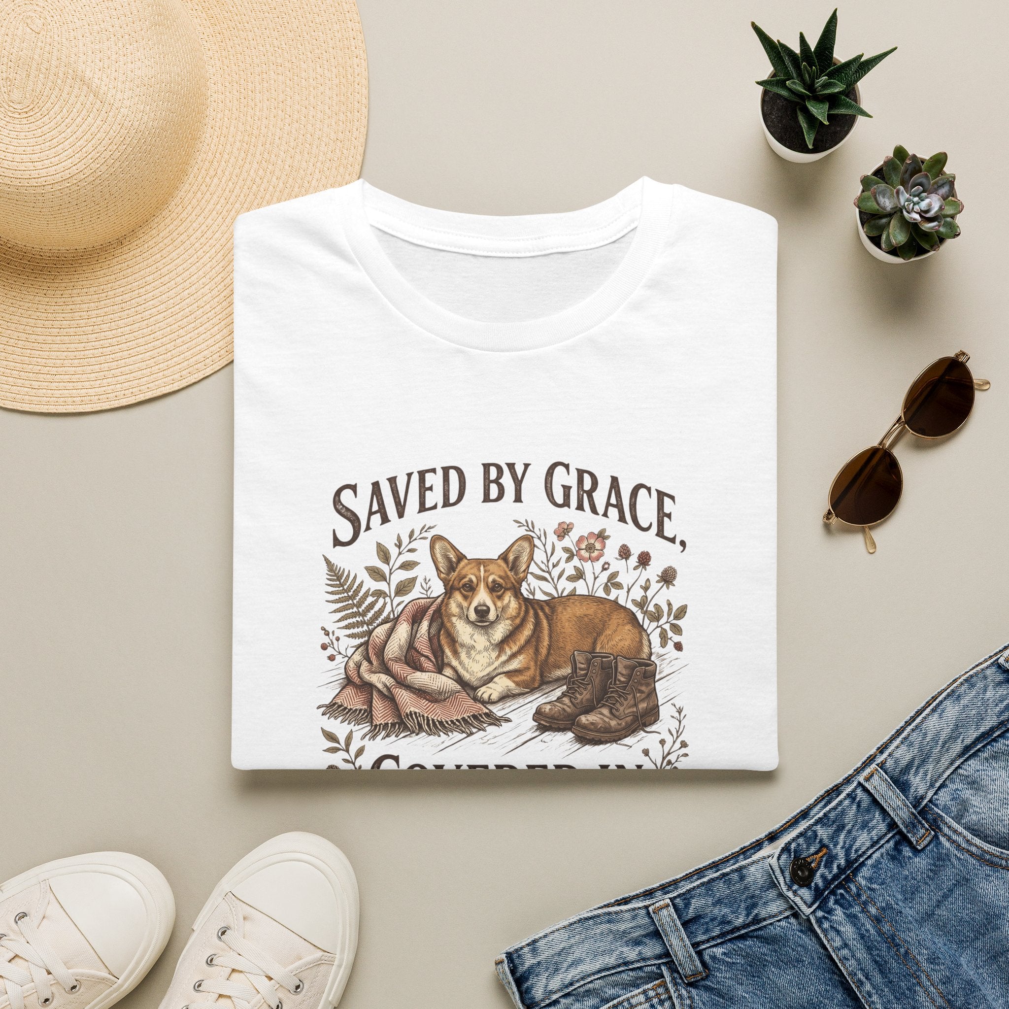 By Grace, Covered in Corgi Hair T-Shirt