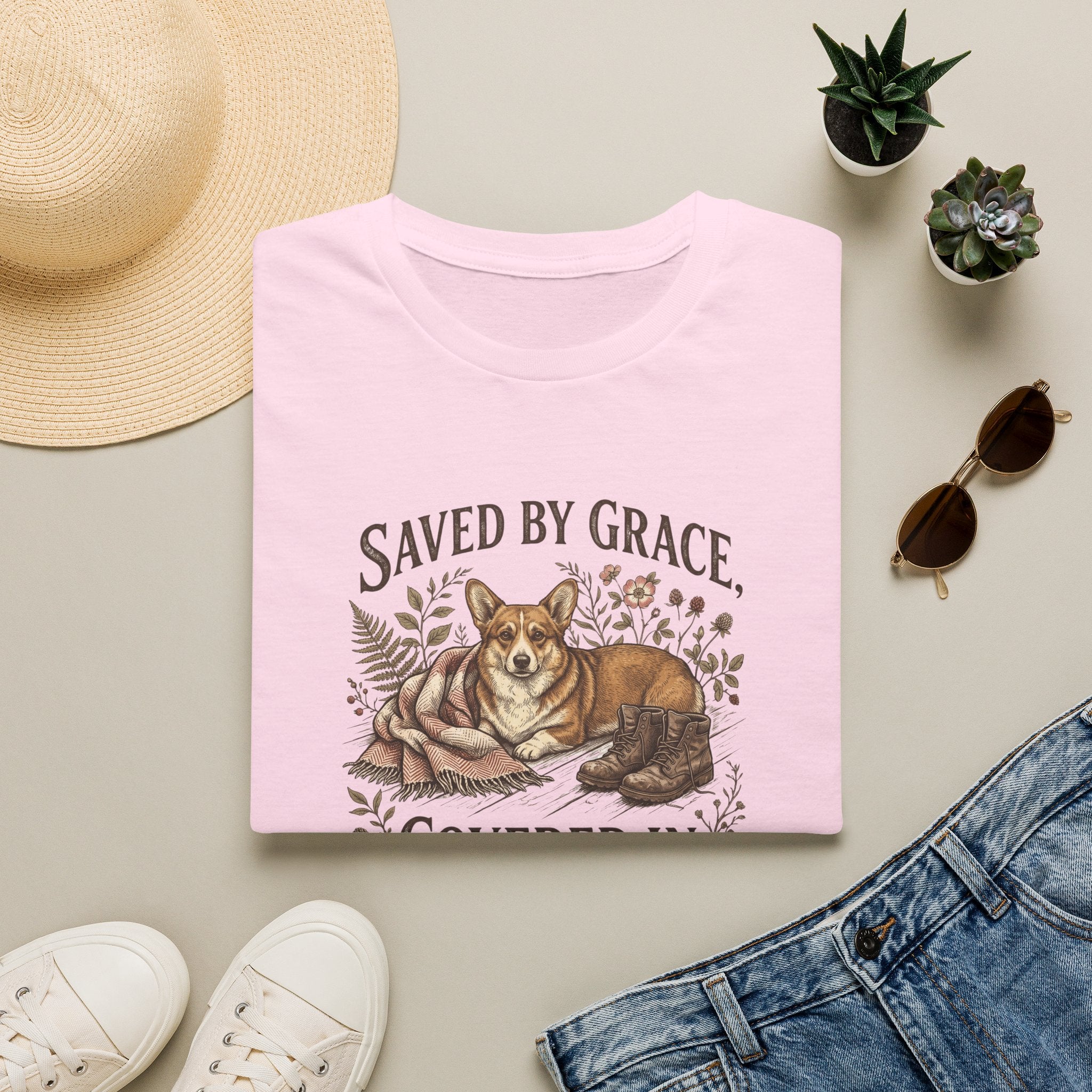 By Grace, Covered in Corgi Hair T-Shirt