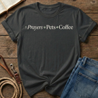 Prayers, Pets, Coffee Horizontal T-Shirt
