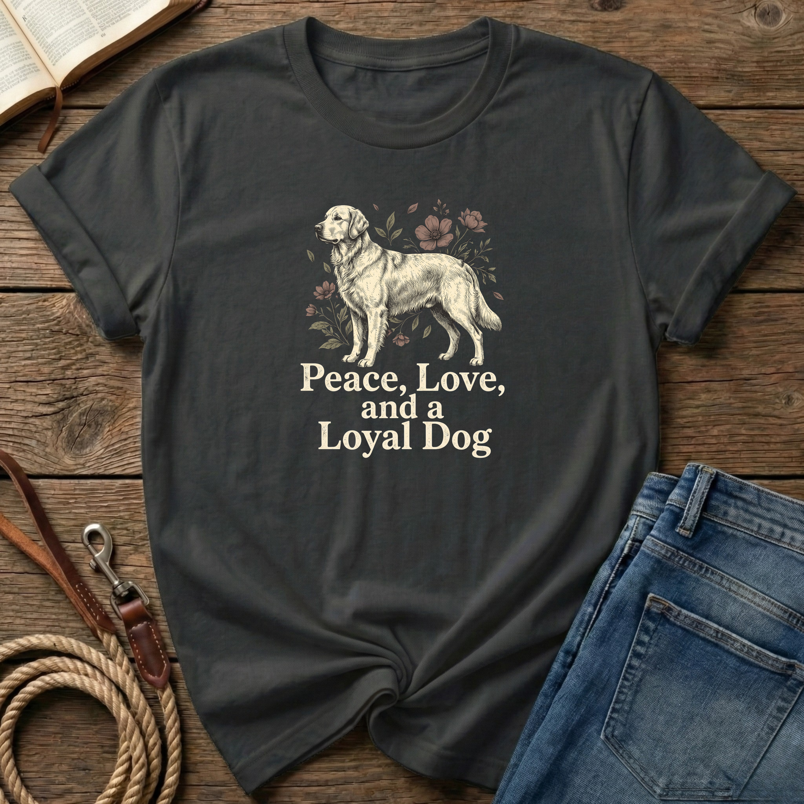 Peace, Love, Loyal Dog T-Shirt