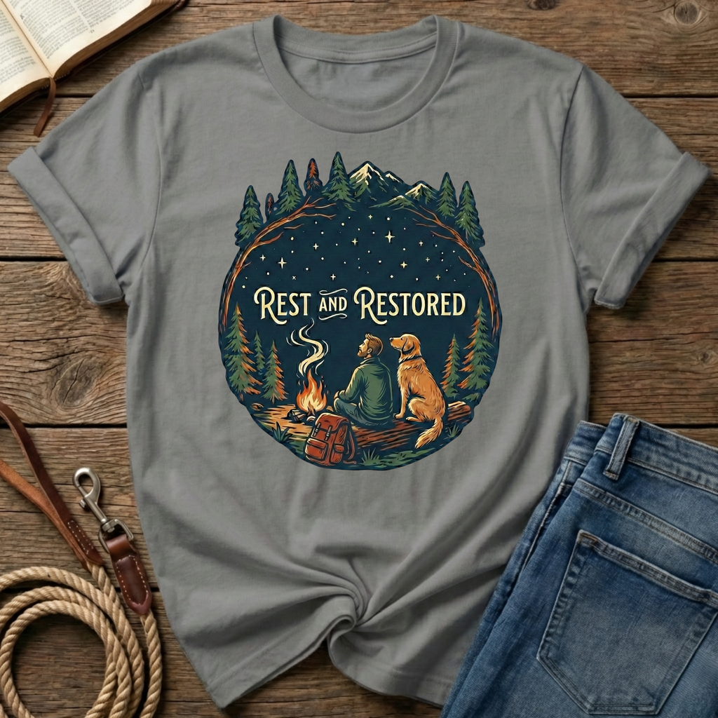 Rest And Restored Male Figure T-Shirt