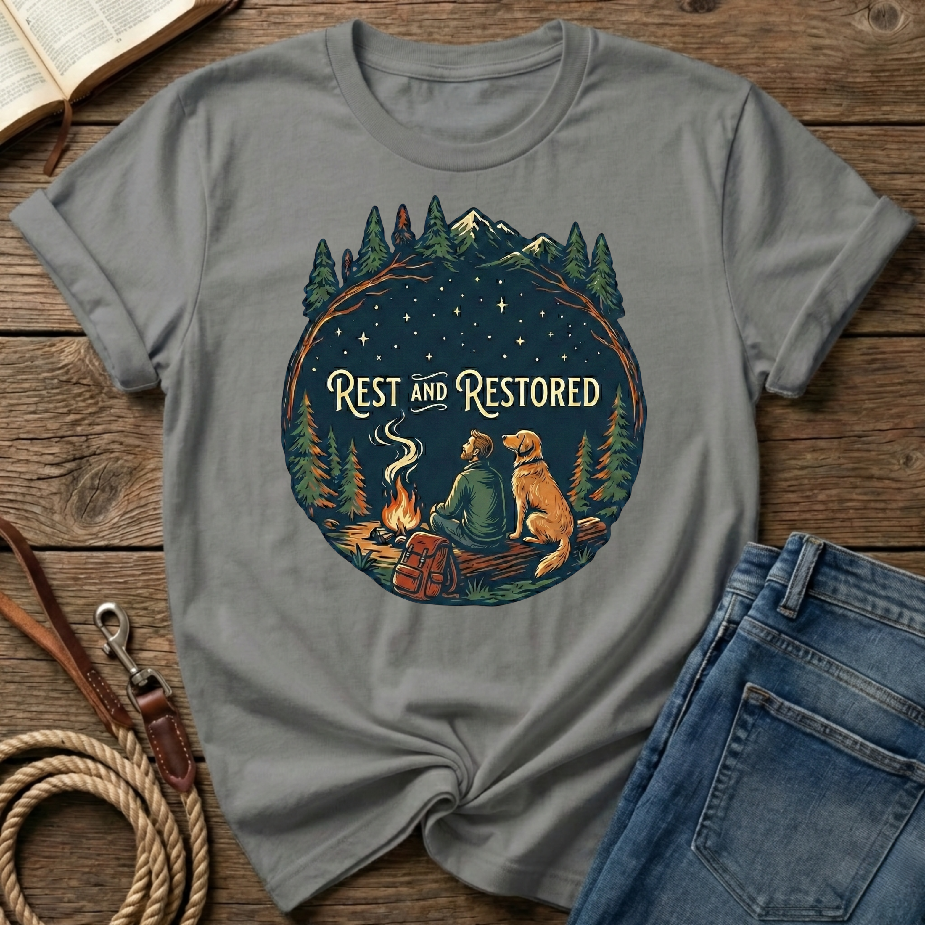 Rest And Restored Male Figure T-Shirt
