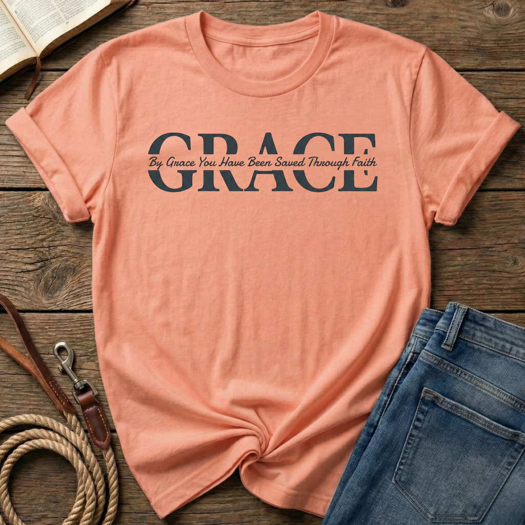 By Grace Letter T-Shirt