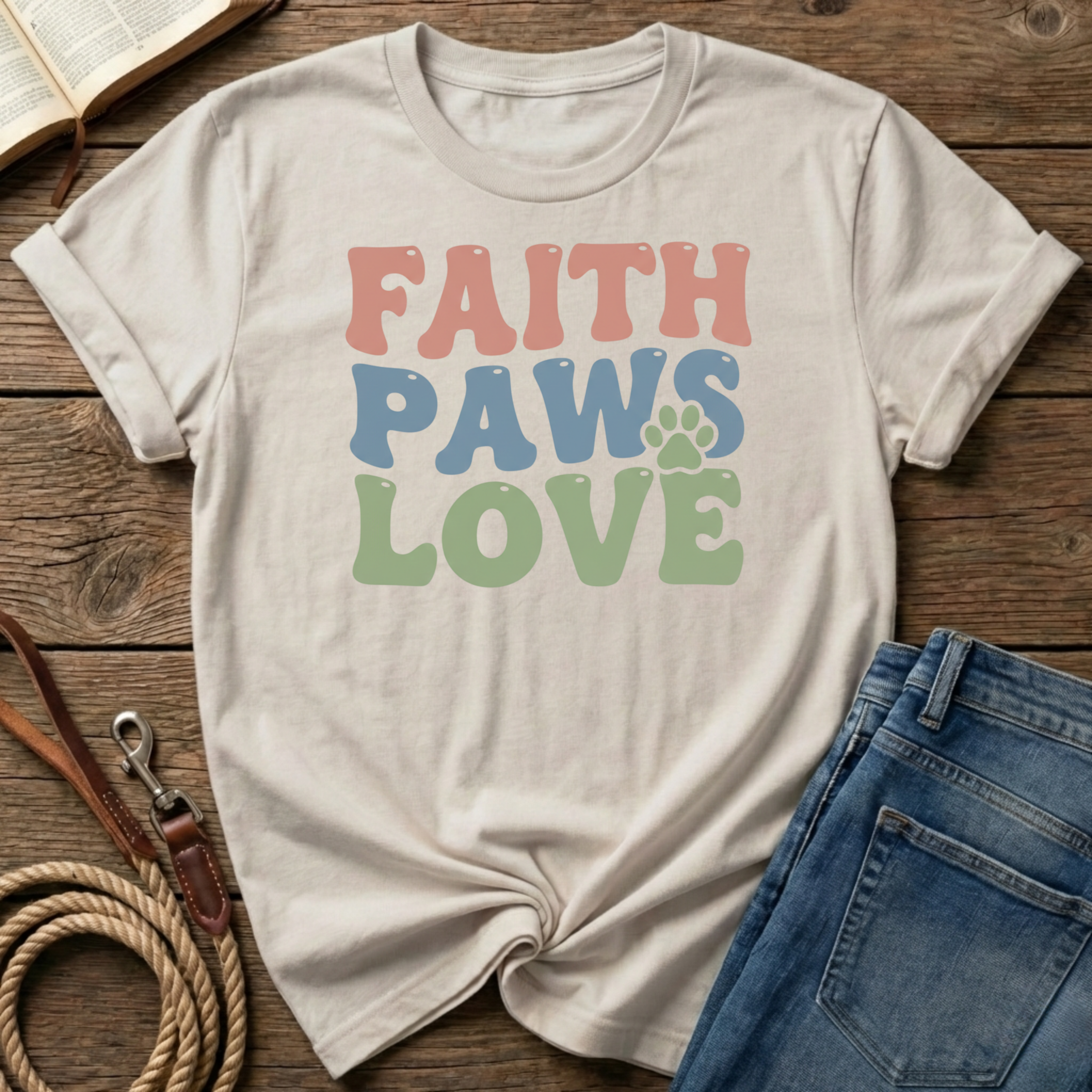 Faith Paws Love T-Shirt