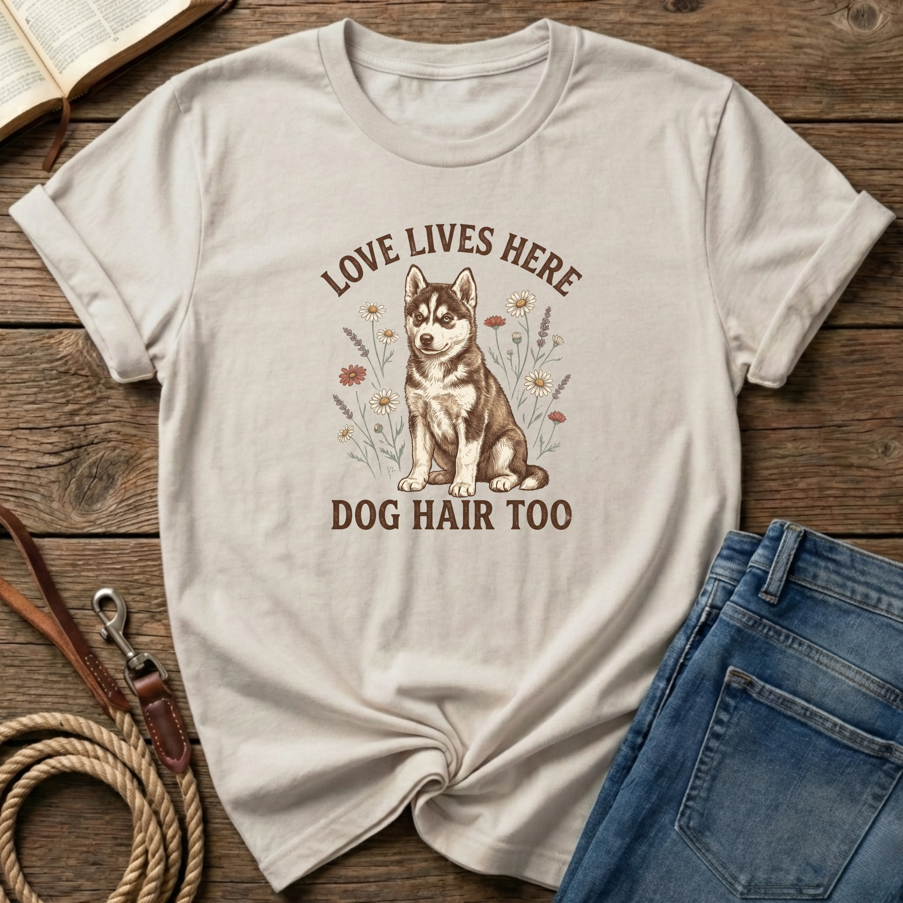 Love and Dog Hair Lives Here T-Shirt