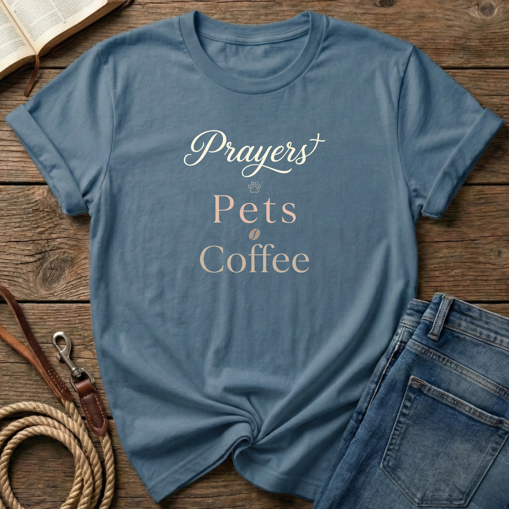 Prayers, Pets, Coffee T-Shirt