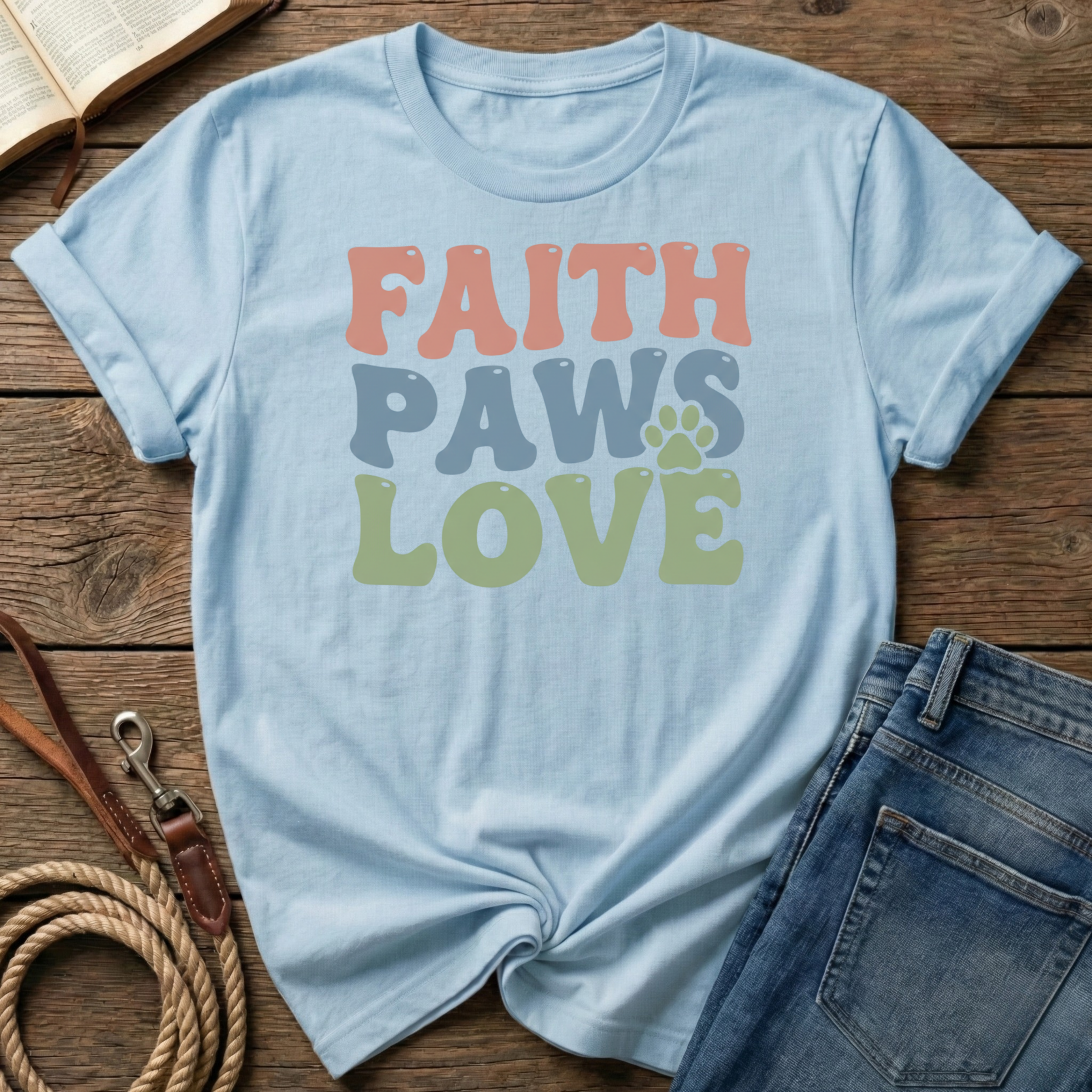 Faith Paws Love T-Shirt