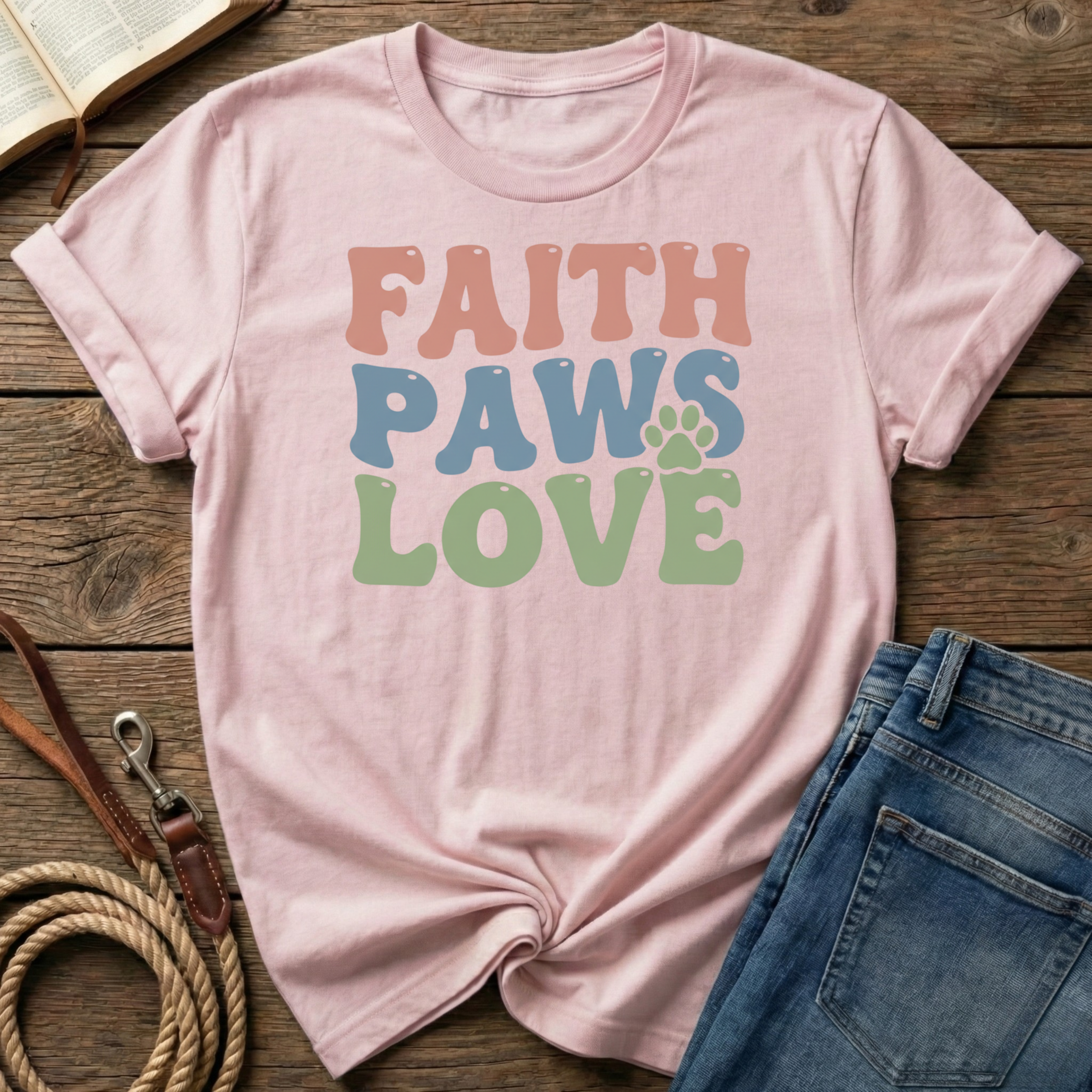 Faith Paws Love T-Shirt