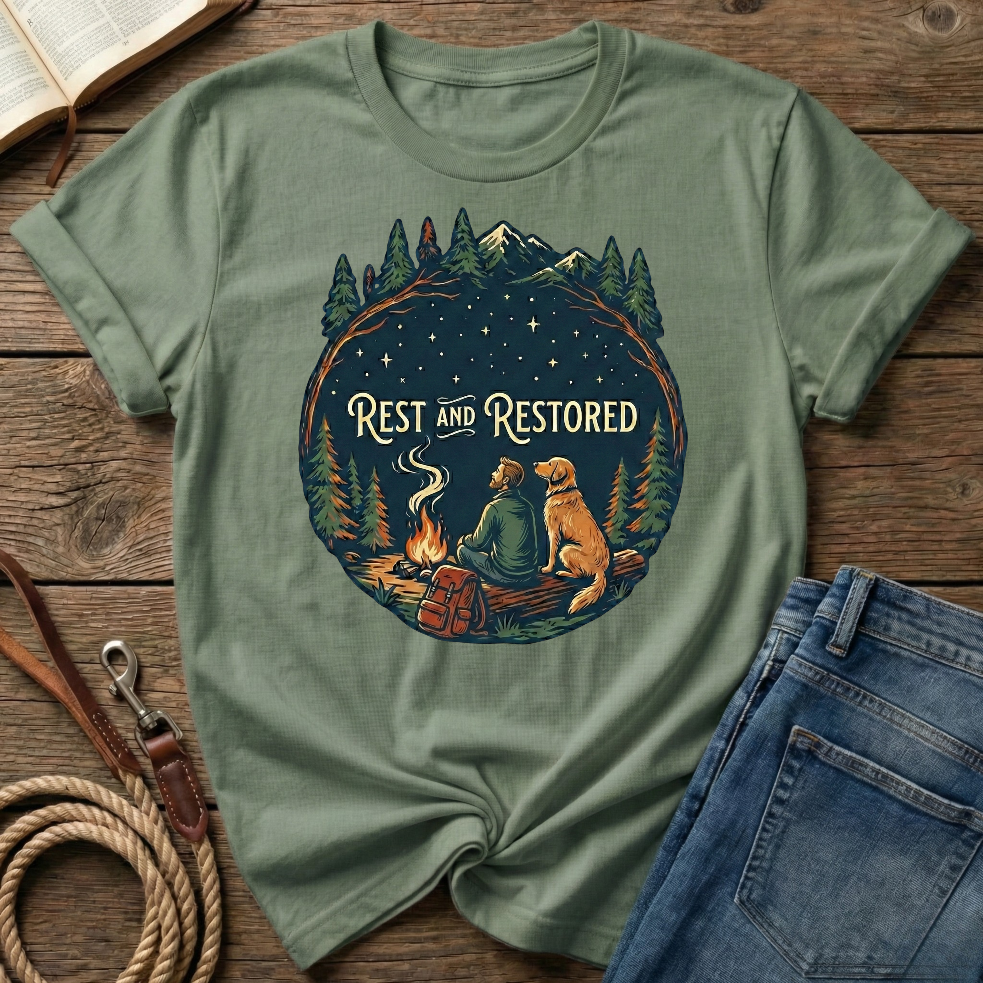 Rest And Restored Male Figure T-Shirt