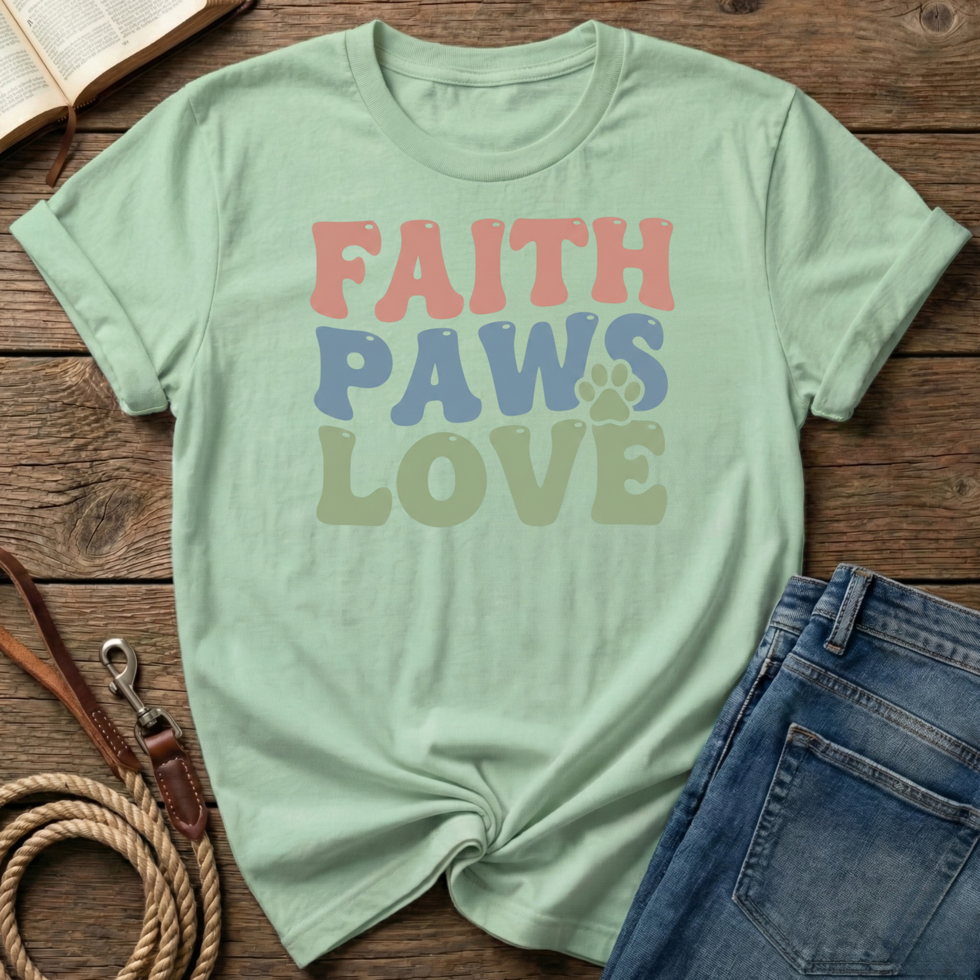 Faith Paws Love T-Shirt