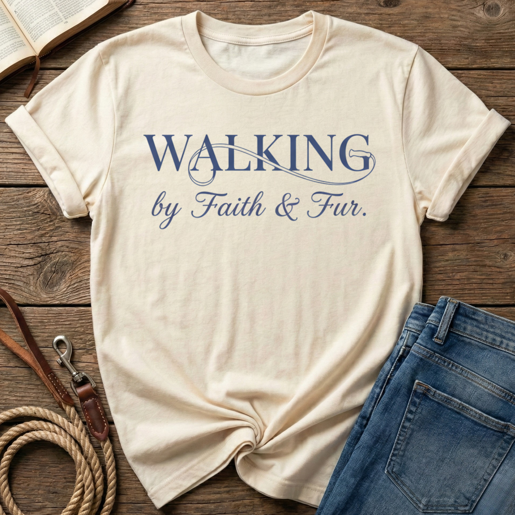 Walking By Faith & Fur T-Shirt