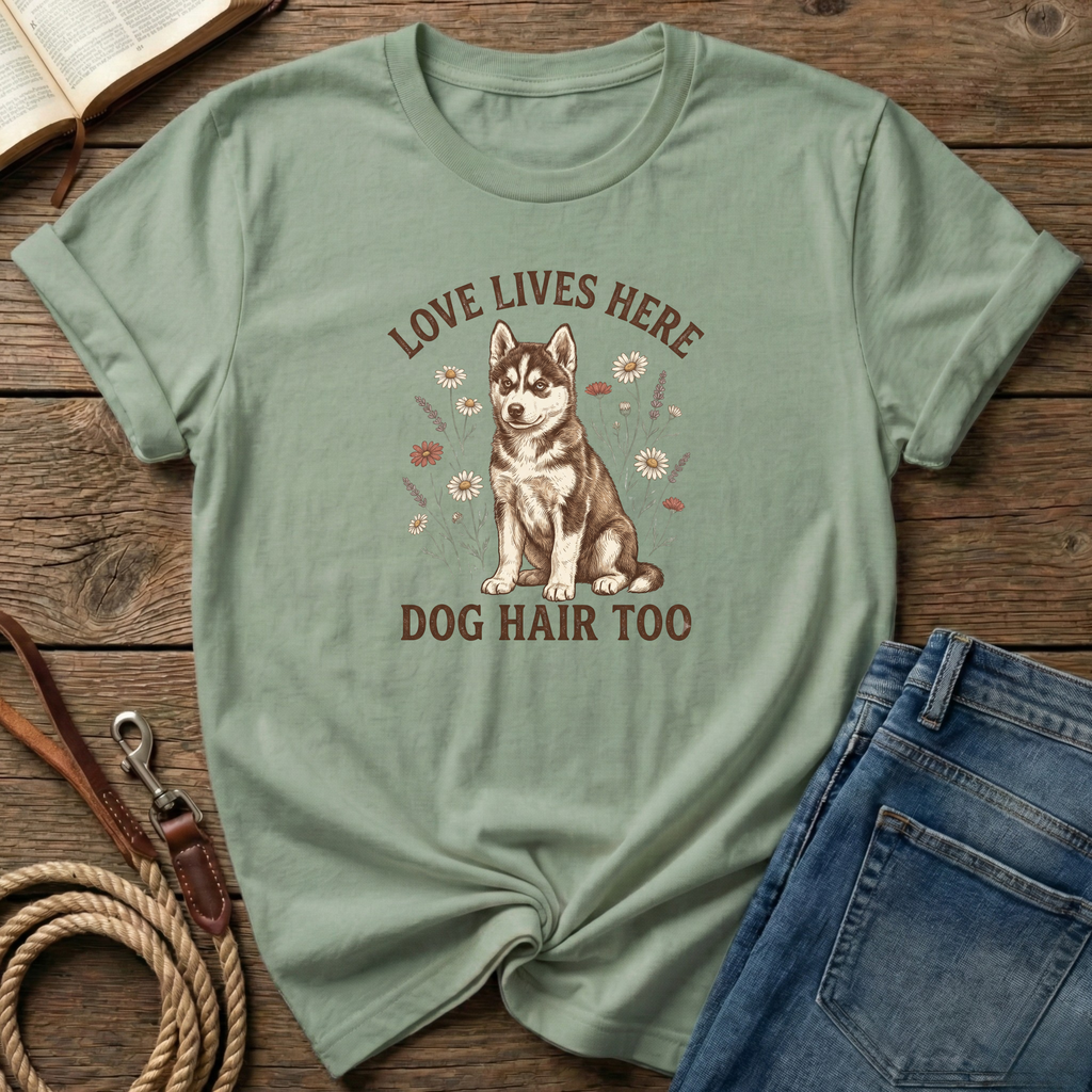 Love and Dog Hair Lives Here T-Shirt
