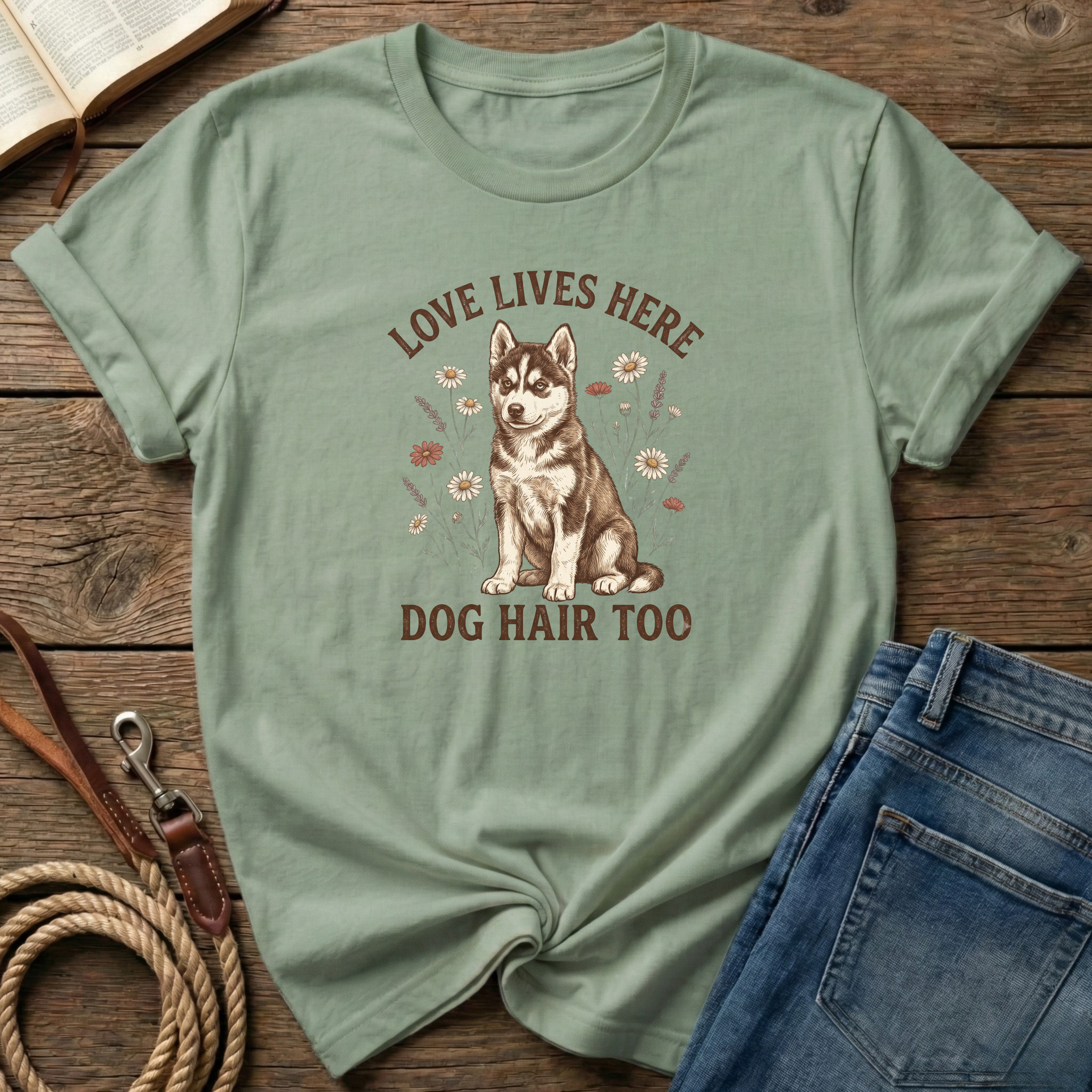 Love and Dog Hair Lives Here T-Shirt