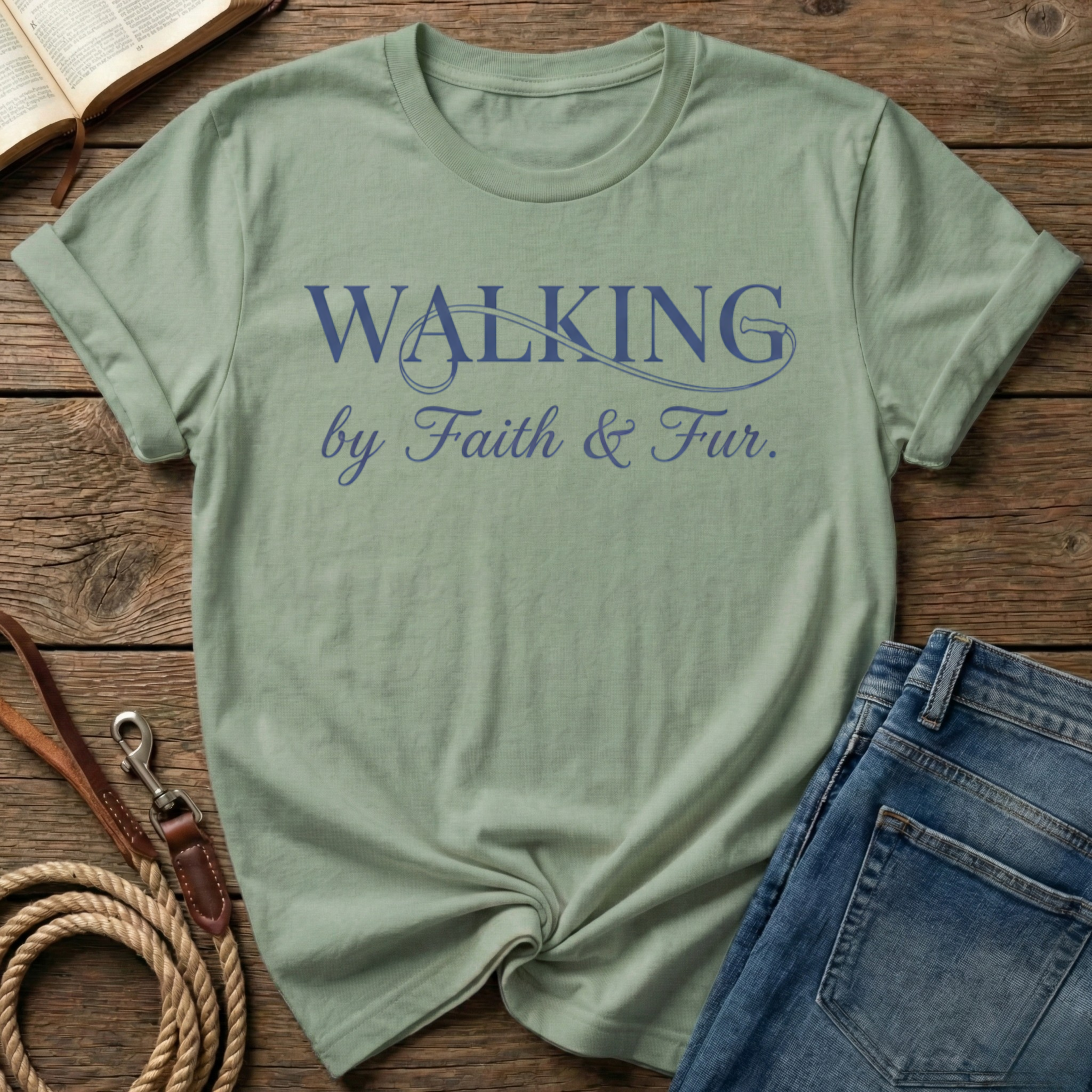 Walking By Faith & Fur T-Shirt
