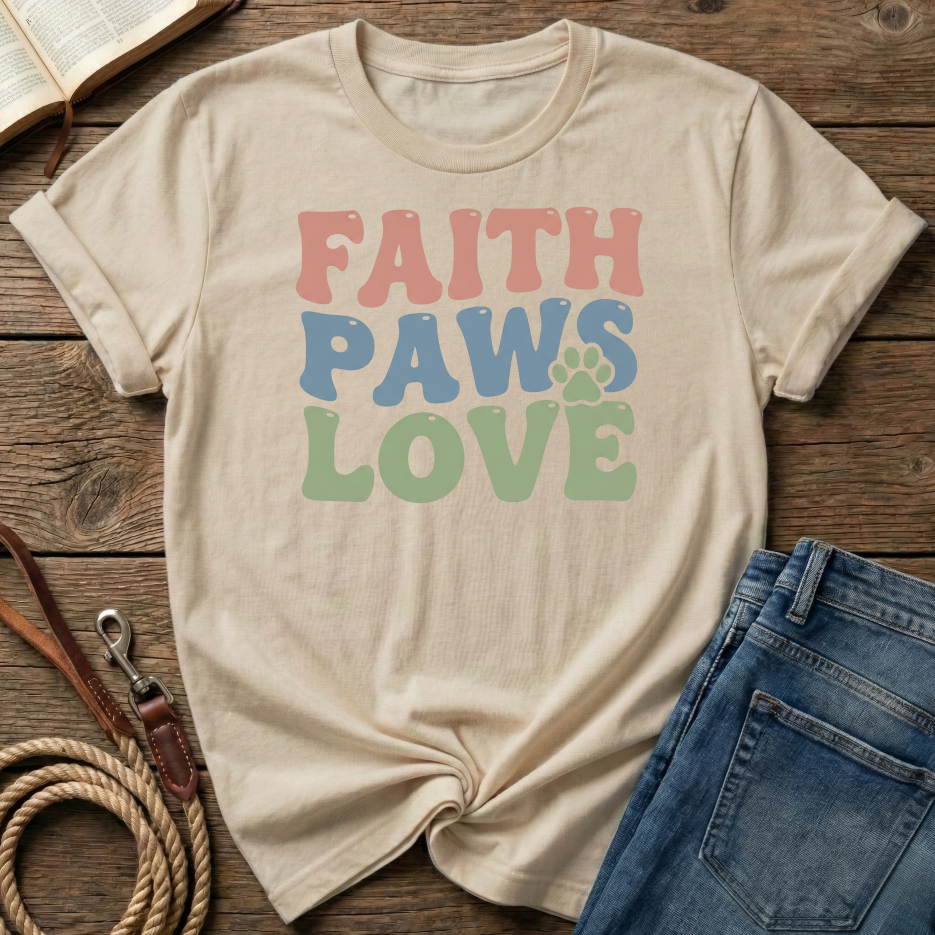 Faith Paws Love T-Shirt