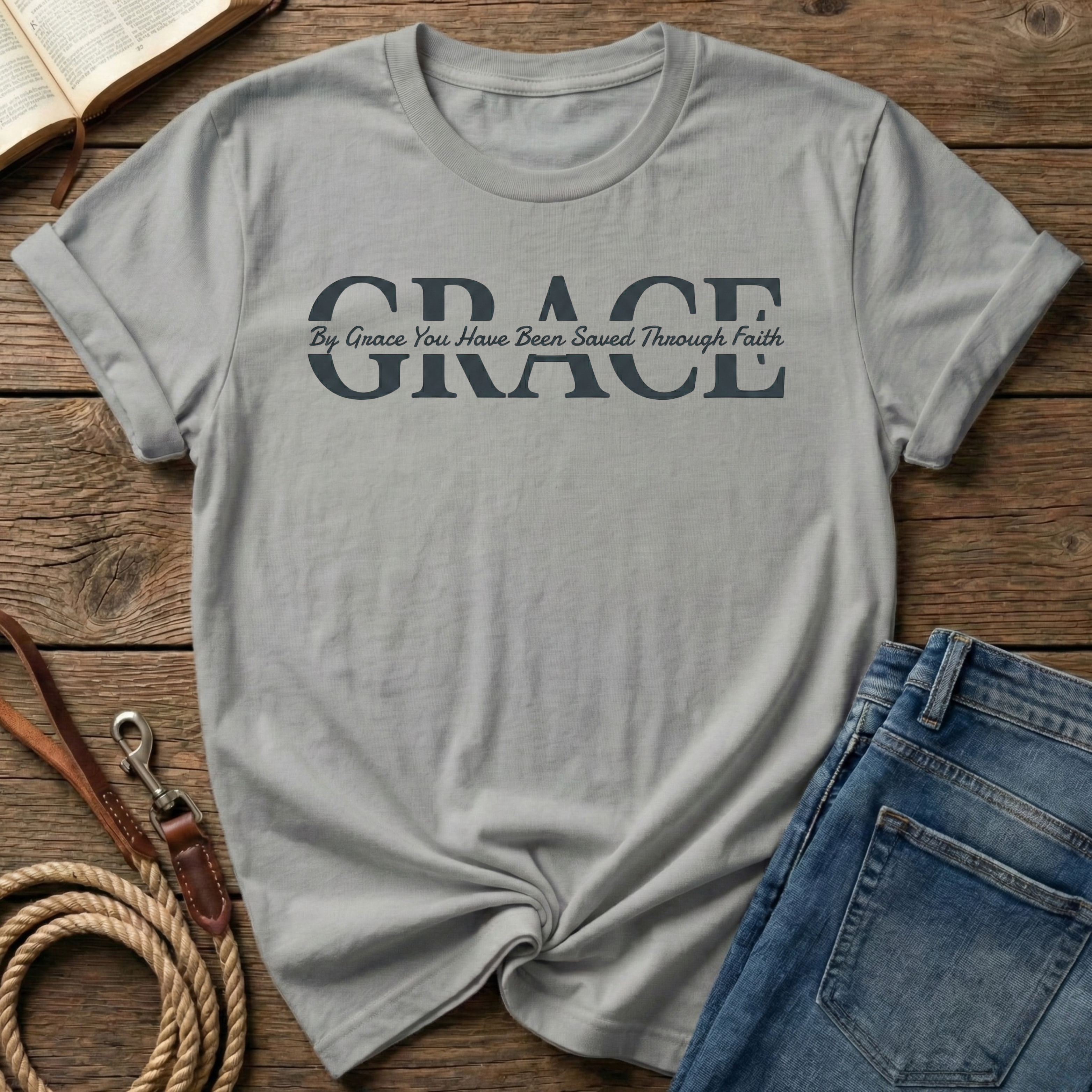 By Grace Letter T-Shirt