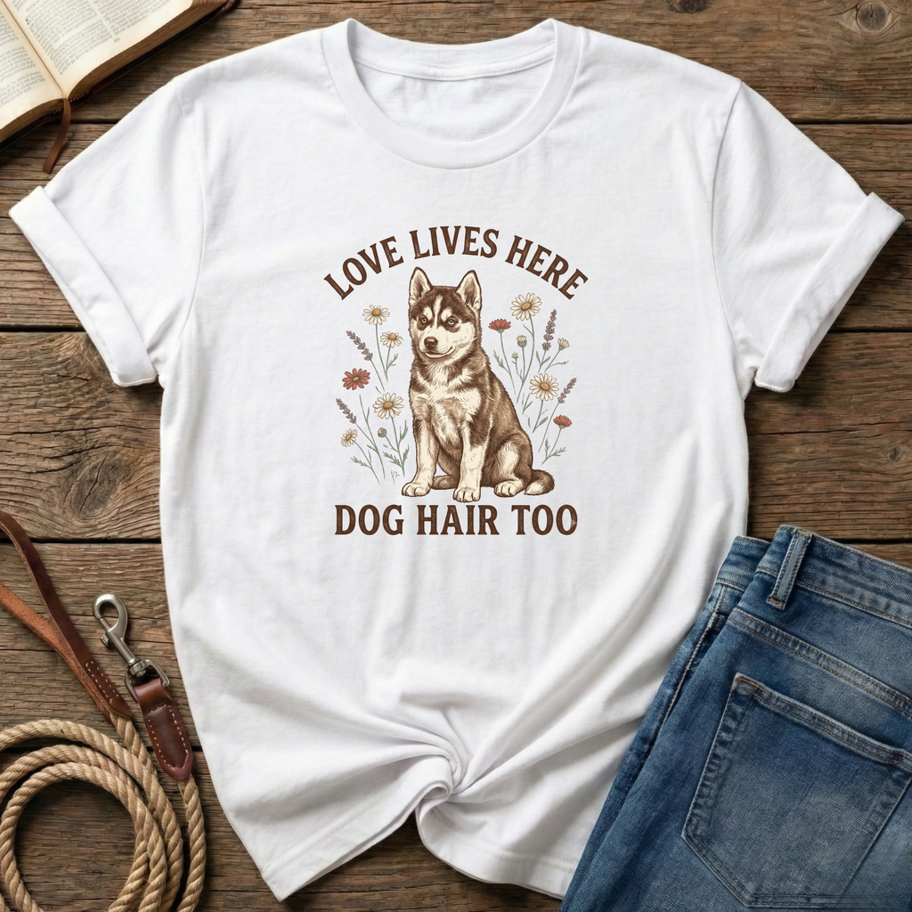 Love and Dog Hair Lives Here T-Shirt