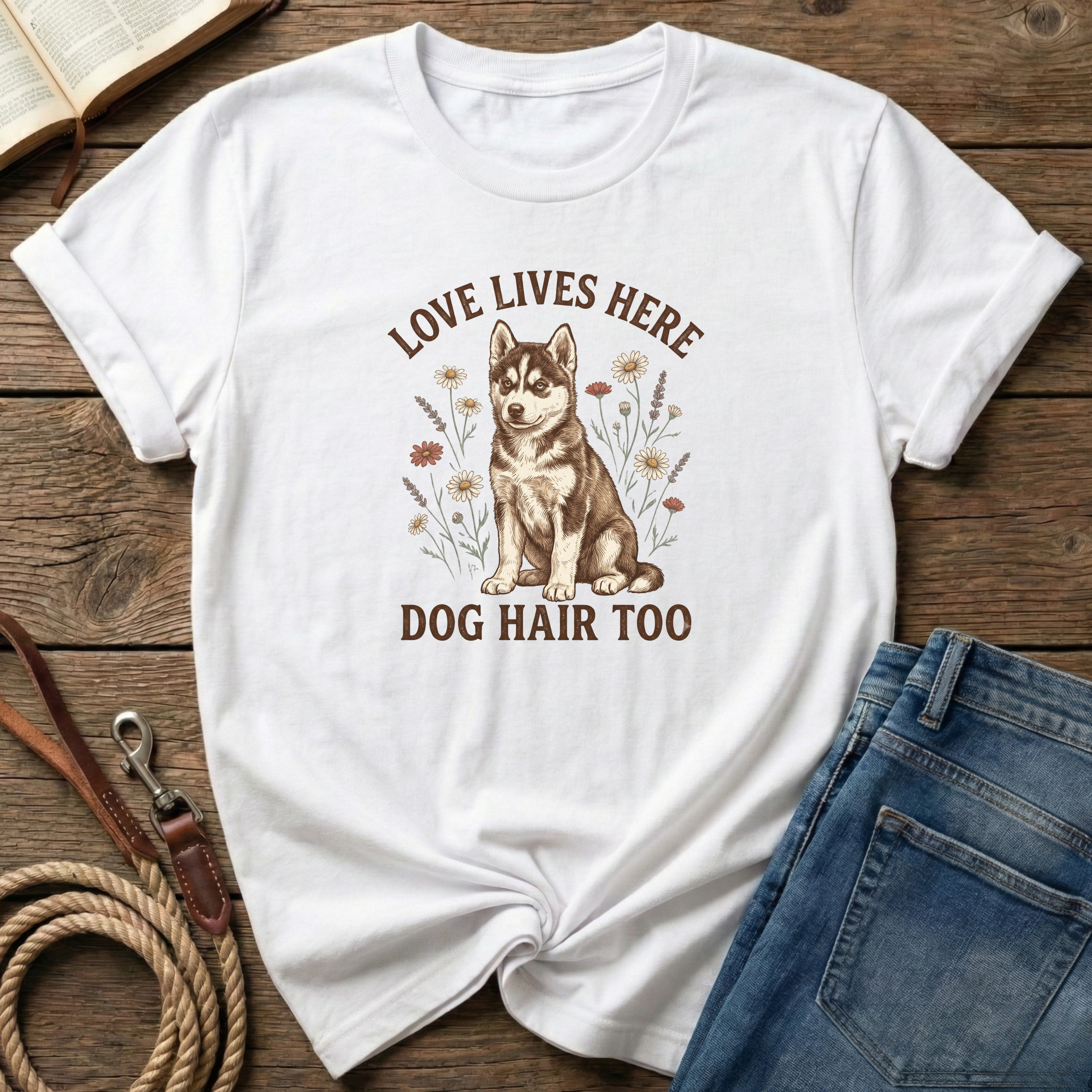 Love and Dog Hair Lives Here T-Shirt
