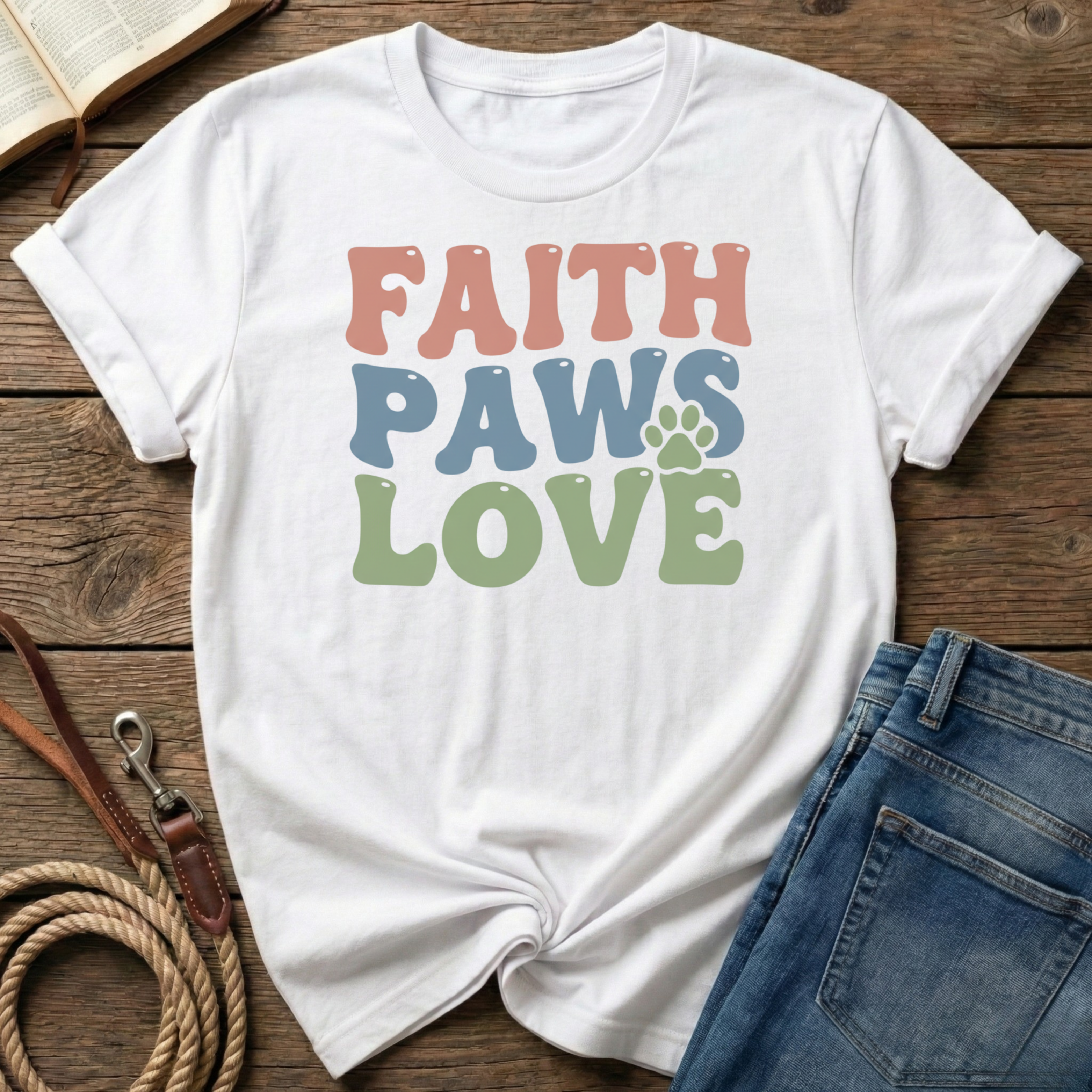 Faith Paws Love T-Shirt