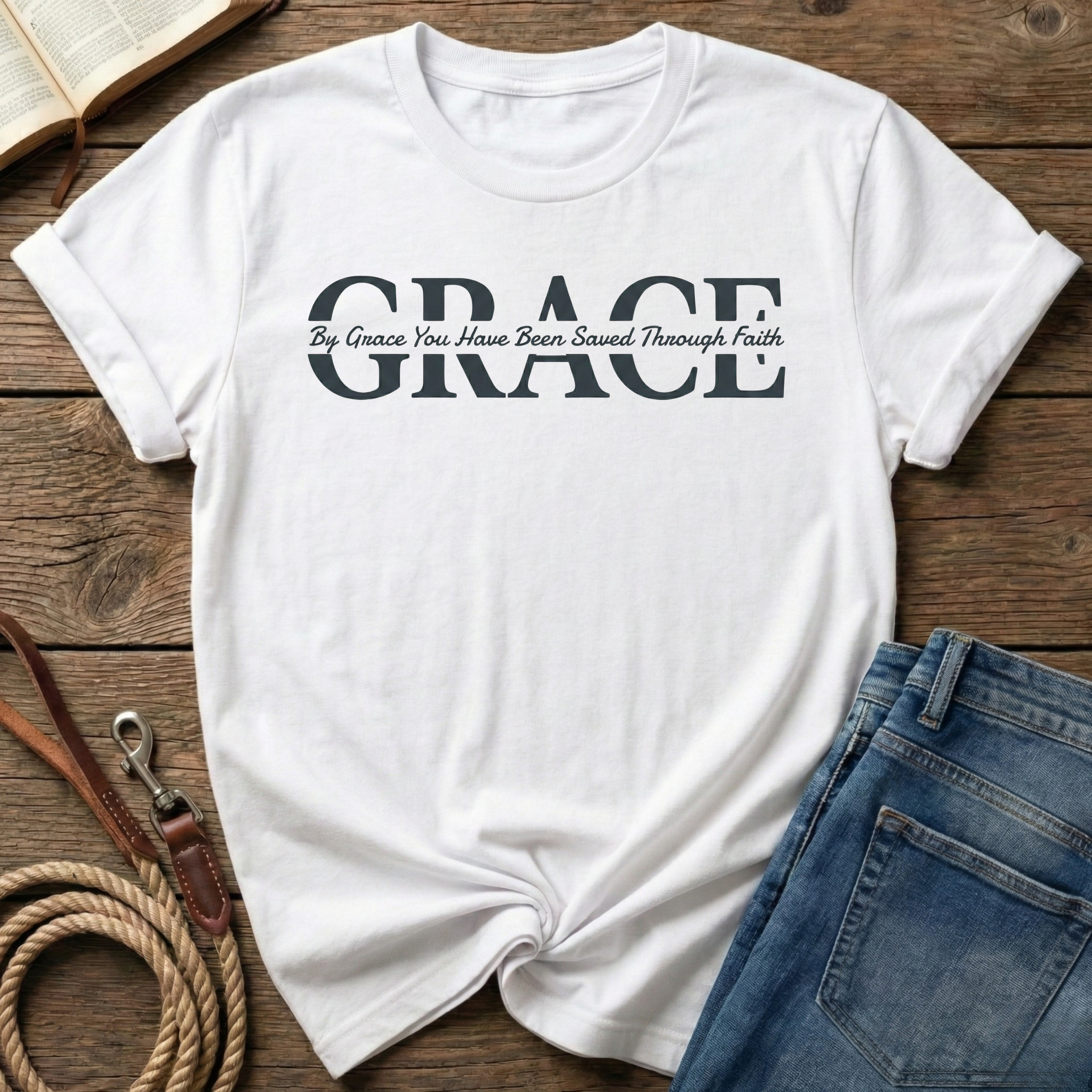 By Grace Letter T-Shirt